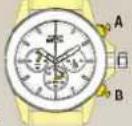 INVICTA Bolt 25553 - Adjusting the Stopwatch Hand Position - 2