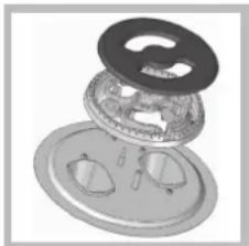 3D rendered mechanical components including a circular housing and internal gears (no text or symbols visible)