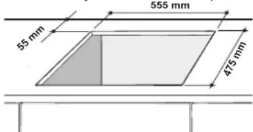 555 mm 55 mm 475 mm