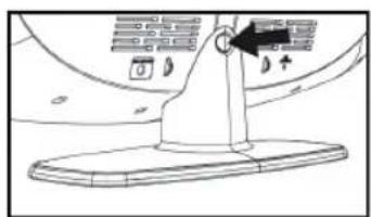 Diagram showing a device with a control panel and directional arrow, likely illustrating a mechanical or electrical component.
