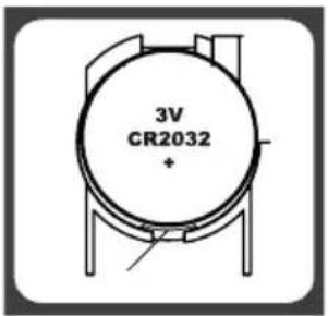 3V CR2032 +