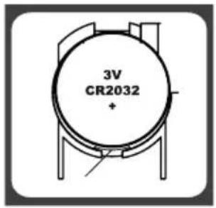 3V CR2032 +