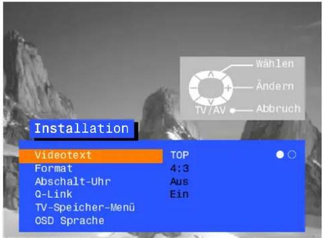 PANASONIC TX-25SL1FZ - Über das Menü ‘Installation’ erhalten Sie Zugriff auf zahlreiche fortgeschrittene Funktionen sowie das TV-Speicher-Menü - 6