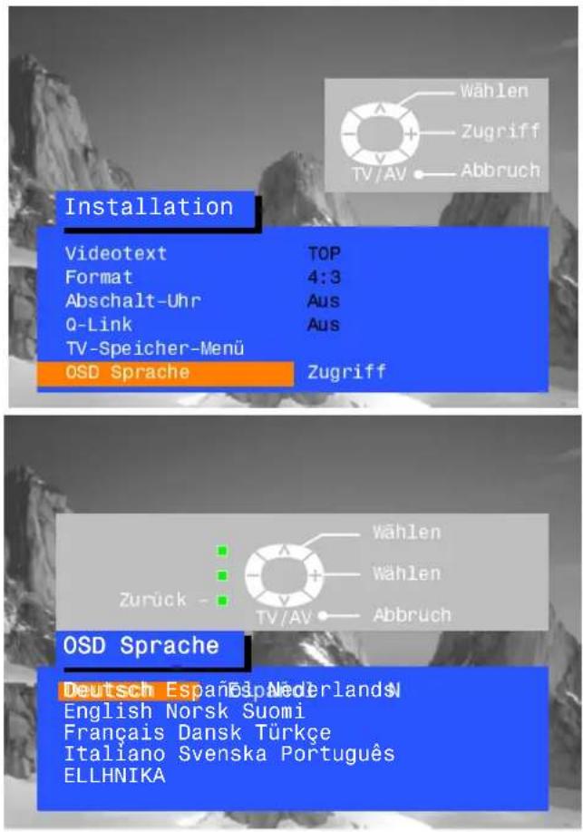 PANASONIC TX-25SL1FZ - OSD (BILDSCHIRM-MENÜ)-SPRACHE - 2