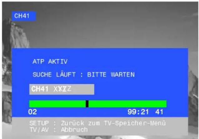 PANASONIC TX-25SL1FZ - TV-SPEICHER-MENÜ=-=AUTOMATISCHER SENDERSUCHLAUF=(ATP) - 5