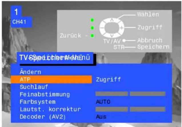 PANASONIC TX-25SL1FZ - TV-SPEICHER-MENÜ=-=AUTOMATISCHER SENDERSUCHLAUF=(ATP) - 3