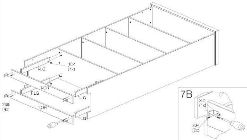 T-LG 102 (4x) T-OR TLG T-LG T-OR TLG 238 (4x) 7B 301 (1x) 204 (2x)