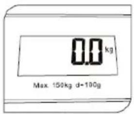 0.0 kg Max: 150kg d=100g