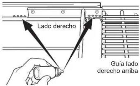 Lado derecho Guía lado derecho arriba