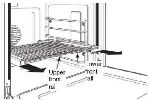 Upper front rail Lower front rail