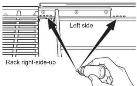 Left side Rack right-side-up