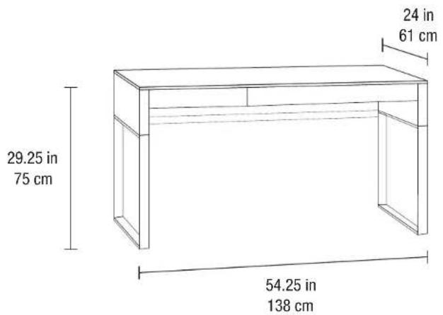 29.25 in 75 cm 24 in 61 cm 54.25 in 138 cm