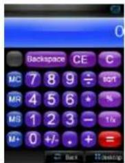 Backspace CE C MC 7 8 9 ÷ sort MR 4 5 6 • % MS 1 2 3 - 1/2 M+ 0 +/- • + = ← Back ↑ desktop