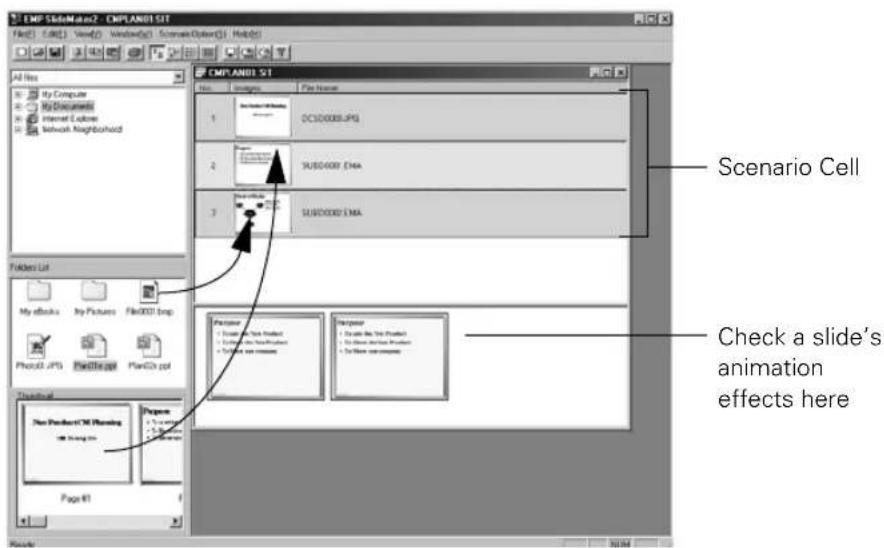 EMPLAN3 ST File Edit View Insert Window Help All Files My Computer My Documents Internet Explorer Network Neighborhood EMPLAN3 ST No. Image File Name 1 DC300000.JPG 2 3 SU500007.CMA Scenario Cell Check a slide's animation effects here Folder List My eBooks My Pictures File0003.bmp Photo.jpg Picture.ppt PlanCDs.ppt Preview 1 Screen for the Product 2 Display for the Product 3 Screen for the Console Preview 1 Screen for the Product 2 Display for the Product 3 Screen for the Console Preview This is completed by the MPD This is completed by the MPD This is completed by the MPD This is completed by the MPD This is completed by the MPD This is completed by the MPD This is completed by the MPD This is completed by the MPD This is completed by the MPD This is completed by the MPD This is completed by the MPD This is completed by the MPD This is completed by the MPD This is Completed by the MPD This is Completed by the MPD This is Completed by the MPD This is Completed by the MPD This is Completed by the MPD This is Completed by the MPD This is Completed by the MPD This is Completed by the MPD This is Completed by the MPD This is Completed by the MPD This is Completed by the MPD This is Completed by the MPD This is Completed by the MPM This is Completed by the MPM This is Completed by the MPM This is Completed by the MPM This is Completed by the MPM This is Completed by the MPM This is Completed by the MPM This is Completed by the MPM This is Completed by the MPM This is Completed by the MPM This is Completed by the MPM This is Completed by the MPM This is Completed by the MPM This is completed by the MPM This is completed by the MPM This is completed by the MPM This is completed by the MPM This is completed by the MPM This is completed by the MPM This is completed by the MPM This is completed by the MPM This is completed by the MPM This is completed by the MPM This is completed by the MPM This is completed by the MPM This is completed by the MPN This is completed by the MPN This is completed by the MPN This is completed by the MPN This is completed by the MPN This is completed by the MPN This is completed by the MPN This is completed by the MPN This is completed by the MPN This is completed by the MPN This is completed by the MPN This is completed by the MPN This is completed by the MPN This is completion in this image. The chart contains a schematic diagram and an annotation pointing to it to display a slide's animation effects here.