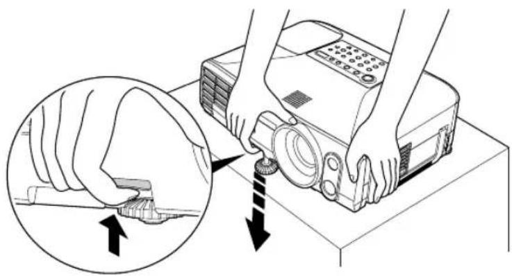 EPSON PowerLite 835p - Adjusting the Height of Your Image - 1