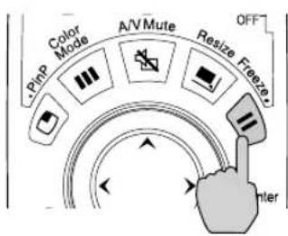 PinP Color Mode A/V Mute Resize Freeze OFF Enter