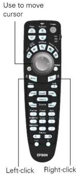 Use to move cursor Left-click Right-click EPSON
