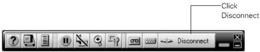 Click Disconnect