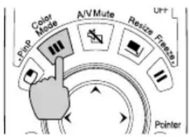 Color Mode A/V Mute Resize Freeze Pick Pointer