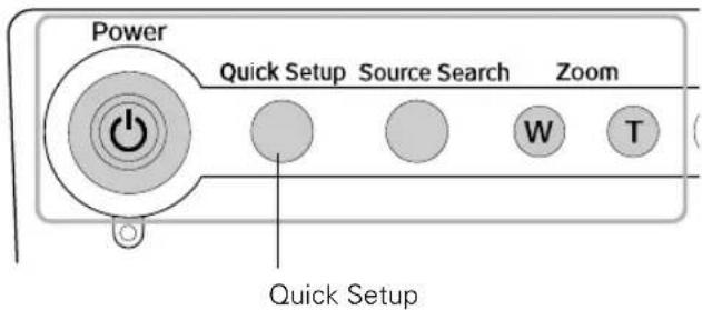 Power Quick Setup Source Search Zoom W T Quick Setup