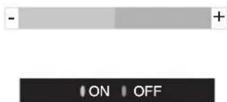 - + ON OFF