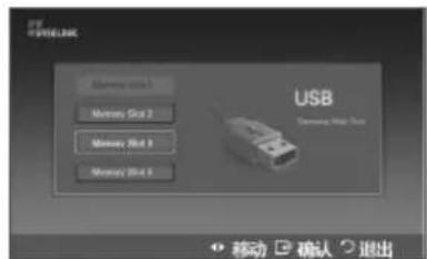 USB More Slot 2 More Slot 1 More Slot 2 移动 确认 退出