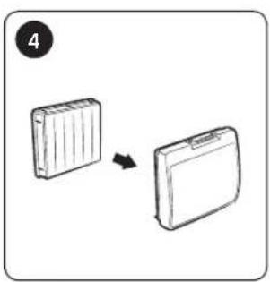 Diagram showing a moving case with an arrow indicating direction (no text or symbols)