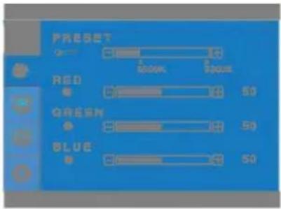 RESET RGB 6000x 9000x 50 存色选择 50 BLUE 50