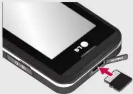 LG KF690 - Mälukaardi paigaldamine - 1