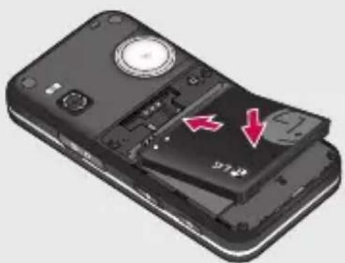 LG KF690 - USIM-kaardi ja aku paigaldamine - 1