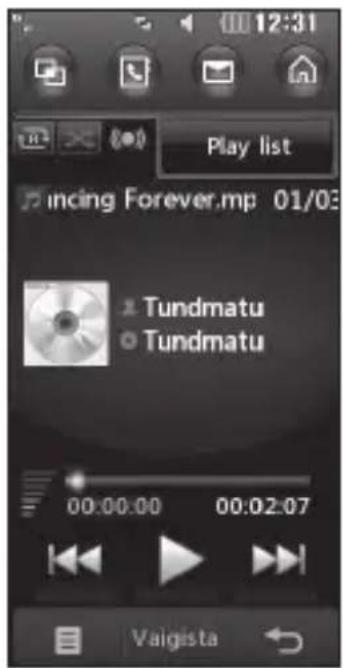12:31 Play list incing Forever.mp 01/03 Tundmatu Tundmatu 00:00:00 00:02:07 Vaigista