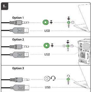 1. Option 1 USB Option 2 USB Option 3 USB