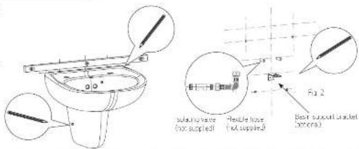 solar-in-veater (not supplied) Flexible hose (not supplied) Basel support bracket (bone can)