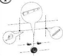 Diagram showing mechanical alignment or assembly with labeled components and directional arrows