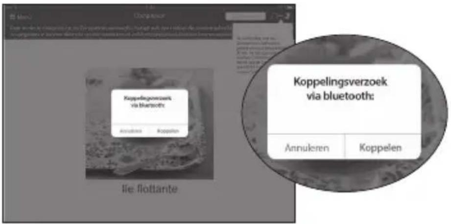 Koppelingsverzoek via bluetooth: Annularen Koppelen Koppelingsverzoek via bluetooth: Annularen Koppelen