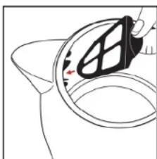 Aroma Gourmet AWK-290SBD - To insert the filter: - 1