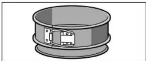 Technical illustration of a mechanical component with a cylindrical housing and internal mounting bracket (no text or symbols)