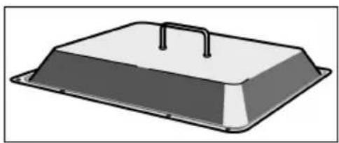 3D rendering of a rectangular metal enclosure with a handle and base plate (no text or symbols)