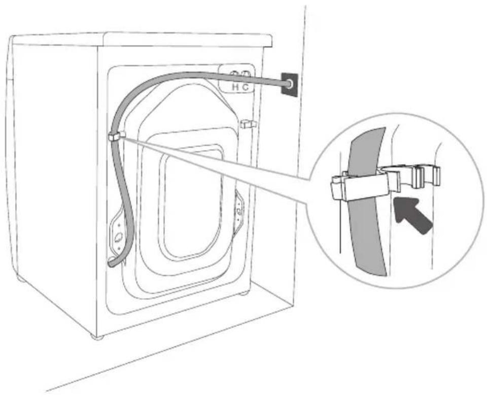 GORENJE WS846LN - VEE VÄLJAVOOLUVOOLIKU ÜHENDAMINE JA FIKSEERIMINE - 3