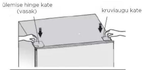 ülemise hinge kate (vasak) kruviaugu kate