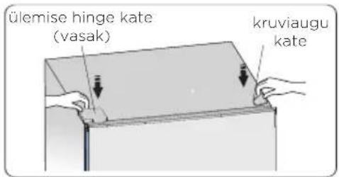 ülemise hinge kate (vasak) kruviaugu kate