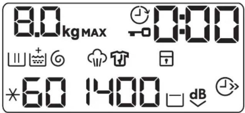 8.0 kg MAX 0:00 *60 1400 dB