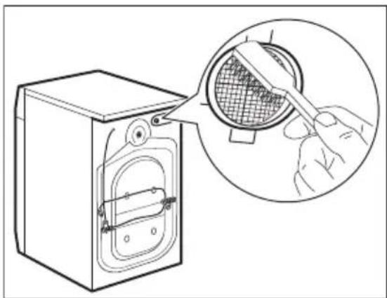 ELECTROLUX EW7W4862HB - Cleaning the inlet hose and the valve filter - 3