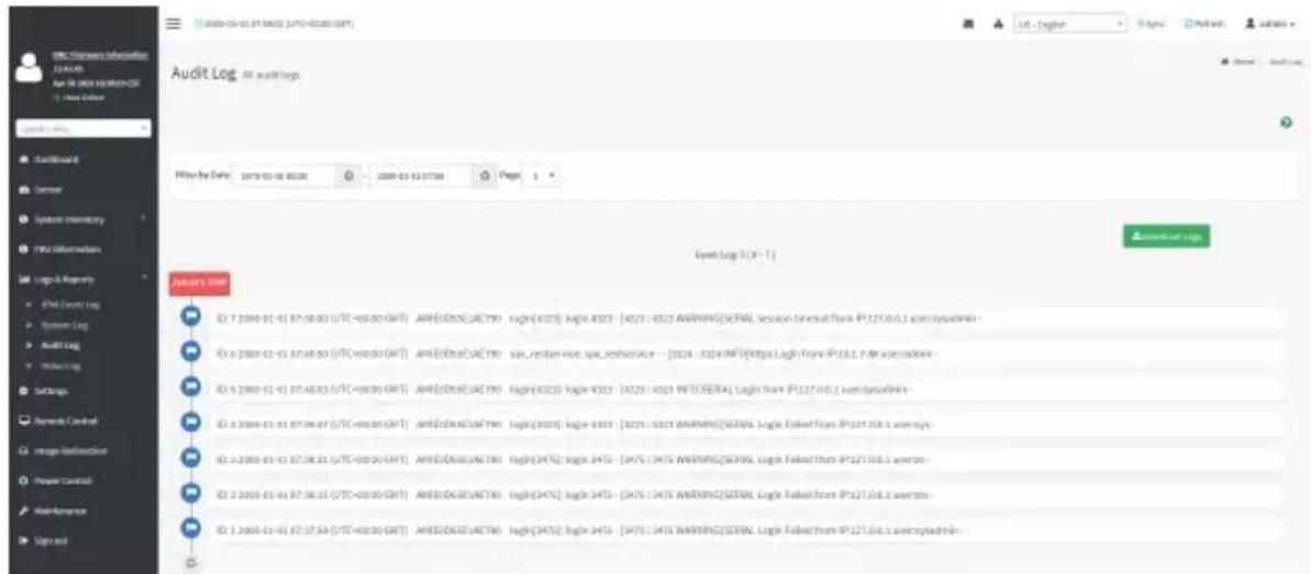 Audit Log: All audit logs Filter by Date 2019-03-03 05:00 2009-03-03 07:00 Page 1 Event Log 3 (X - Y) ID: 7.2009-01-01 07:58:00 (UTC+08:00 GMT) ARIEDISELACTNO login(4Q25) login 4Q25 - [4Q25 : 4Q25 WARNING] SERIAL session timesout from IP:127.0.0.1 aort Systemadmin ID: 6.2009-01-01 07:48:00 (UTC+08:00 GMT) ARIEDISELACTNO spx_restervice spx_restervice -- [2024 : 2024 INF] https://login.farm IP:13.1.7.88 aort Systemadmin ID: 6.2009-01-01 07:48:03 (UTC+08:00 GMT) ARIEDISELACTNO login(4Q25) login 4Q25 - [4Q25 : 4Q25 INFO] SERIAL login from IP:127.0.0.2 aort Systemadmin ID: 6.2009-01-01 07:48:47 (UTC+08:00 GMT) ARIEDISELACTNO login(4Q25) login 4Q25 - [4Q25 : 4Q25 WARNING] SERIAL login saved from IP:127.0.8.1 aort Systemadmin ID: 6.2009-01-01 07:38:31 (UTC+08:00 GMT) ARIEDISELACTNO login(3475) login 3475 - [3475 : 3475 WARNING] SERIAL login saved from IP:127.0.8.1 aort Systemadmin ID: 6.2009-01-01 07:38:35 (UTC+08:00 GMT) ARIEDISELACTNO login(3475) login 3475 - [3475 : 3475 WARNING] SERIAL login saved from IP:127.0.8.1 aort Systemadmin ID: 6.2009-01-01 07:37:53 (UTC+08:00 GMT) ARIEDISELACTNO login(3475) login 3475 - [3475 : 3475 WARNING] SERIAL login saved from IP:127.0.8.1 aort Systemadmin