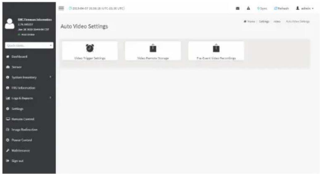 2019-04-07 20:56:18 (UTC-11:30 UTC) Auto Video Settings Video Trigger Settings Video Remote Storage Fox-Event Video Recordings