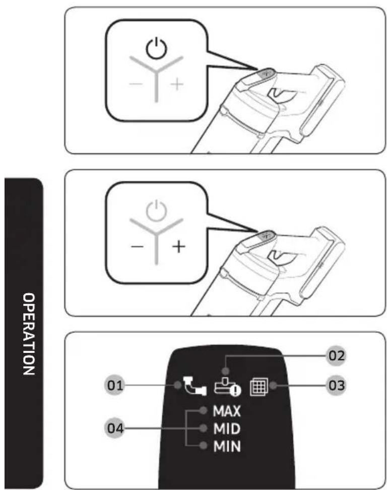 SAMSUNG VS20R9042S2 - Operating the vacuum cleaner - 1