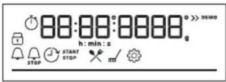 88:88:00000 h:min:s STOP START STOP m/ DEMO