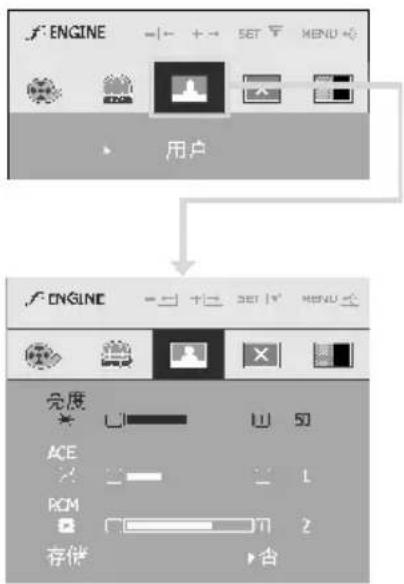 F: ENGINE SET MENU 用户 F: ENGLINE 角度 ACE ROM 存储 否