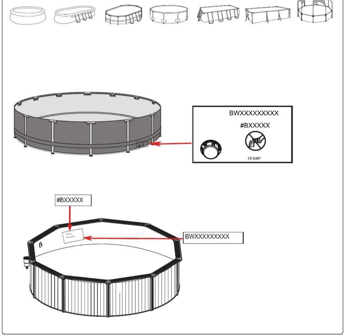 BESTWAY Fast Set 15223 - SERIAL No. / PRODUCT No. GUIDE - 1