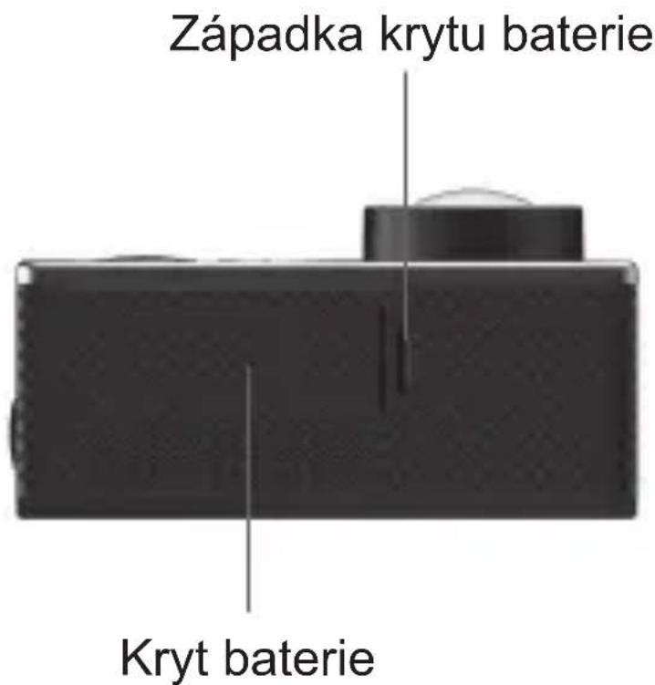 Západka krytu baterie Kryt baterie